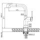 Змішувач для кухні з висувним виливом Koer KI-70021-02 (з нерж. сталі) (Колір нерж) (KR4798)