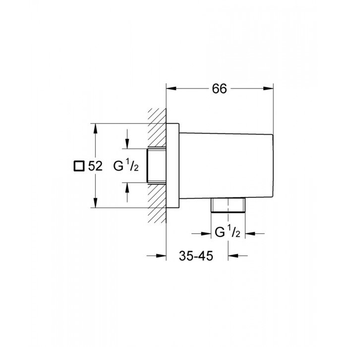 Шланговое подключение Grohe Euphoria Cube (27704000) Шланговое подключение Grohe Euphoria Cube (27704000)