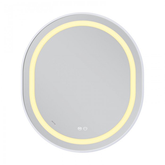 Зеркало Mixxus Premium ELLIPSE MV05-80x70-Reverse WHITE с Led Touch, Anti-fog, димером (3-6,5kK) (M