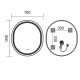 Зеркало Mixxus Premium ELLIPSE MV05-80x70-Reverse WHITE с Led Touch, Anti-fog, димером (3-6,5kK) (M