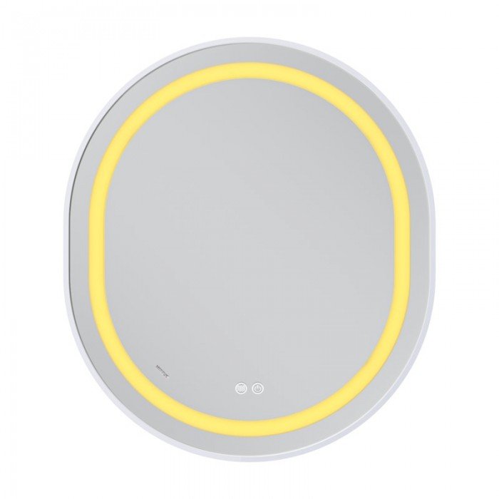 Зеркало Mixxus Premium ELLIPSE MV05-80x70-Reverse WHITE с Led Touch, Anti-fog, димером (3-6,5kK) (M