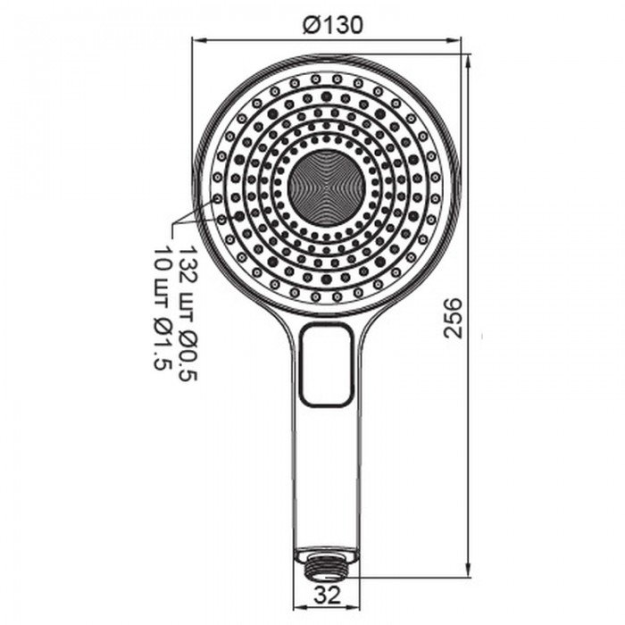 Лейка для душа Koer KP-0403-07 (3 функции) (KR4997) Лейка для душа Koer KP-0403-07 (3 функции) (KR4997)
