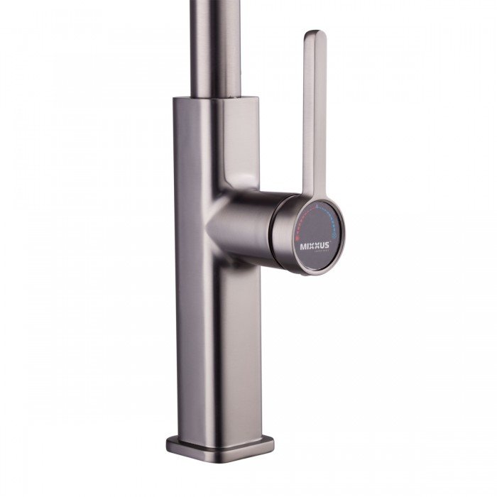 Смеситель для кухни с выдвижным изливом Mixxus Premium HAMMER 014 GRAPHITE (MI6955)