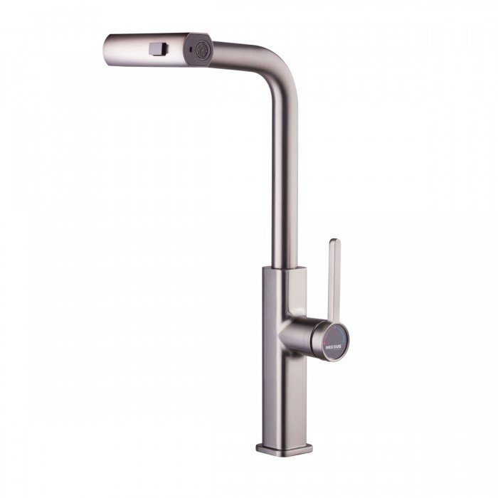 Смеситель для кухни с выдвижным изливом Mixxus Premium HAMMER 014 GRAPHITE (MI6955)
