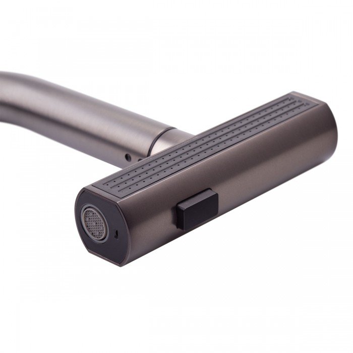 Смеситель для кухни с выдвижным изливом Mixxus Premium HAMMER 014 GRAPHITE (MI6955)