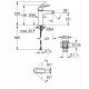 Однорычажный смеситель для раковины M-Size Grohe Eurosmart New с нажимным донным клапаном (23923003 Однорычажный смеситель для раковины M-Size Grohe Eurosmart New с нажимным донным клапаном (23923003