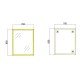 Зеркало настенное Zerix FONTE MRZ09-70x85-Reverse GOLD прямоугольное в золотой раме (ZX5639)
