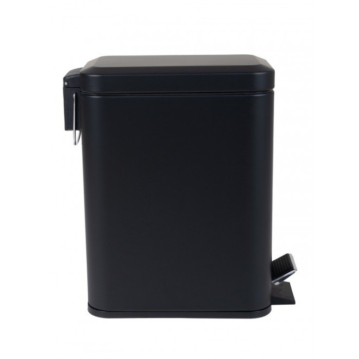 Відро для сміття з плавним закриттям прямокутне Zerix Sansa-TC0105 Black 5 л колір чорний (ZX5894)