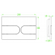 Панель змиву Koer KT-0604-03 240x160x10mm пластикова, кнопка закруглена (KR5322) Панель змиву Koer KT-0604-03 240x160x10mm пластикова, кнопка закруглена (KR5322)