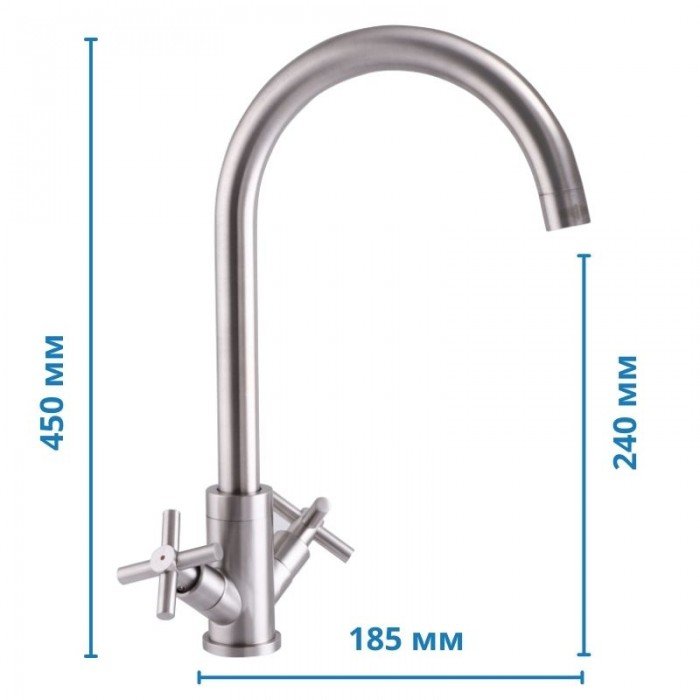 Кухонный смеситель Mixxus DVE 011 (SS2839)