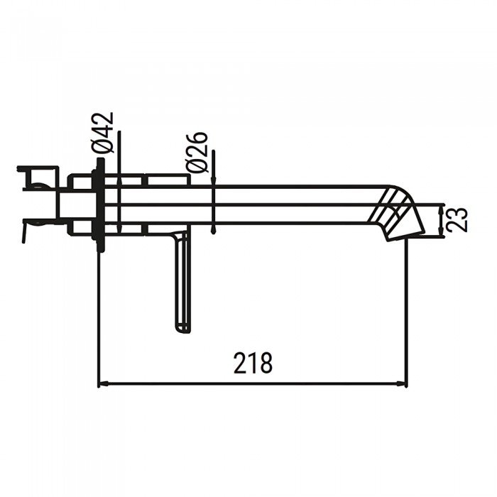 Змішувач для умивальника вбудований Koer KB-16029-05 Колір чорний (KR5489)