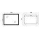 Зеркало Mixxus FLAT MR04-100x80 с Led Touch, Anti-fog, димером, регулятором яркости, часами (MI6927