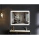 Зеркало Mixxus FLAT MR04-100x80 с Led Touch, Anti-fog, димером, регулятором яркости, часами (MI6927