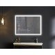 Зеркало Mixxus FLAT MR04-100x80 с Led Touch, Anti-fog, димером, регулятором яркости, часами (MI6927