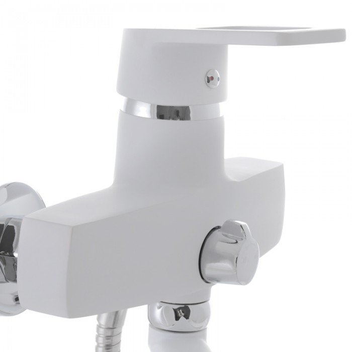 Смеситель для ванны Zerix Z2230-7 белый (ZX0359)