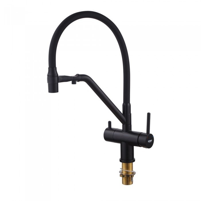 Кухонний змішувач з силік. виливом і вих. для питної води KOER KB-72006-05 (KR3380)