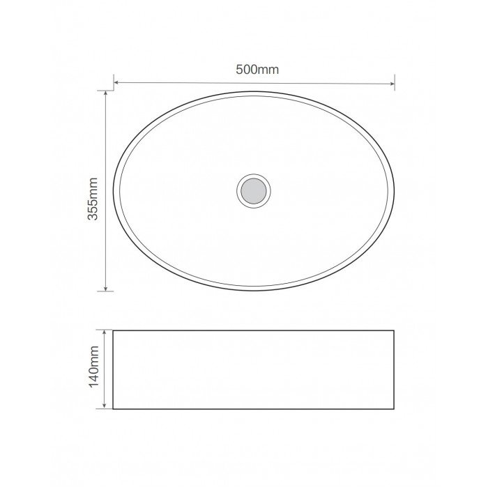 Раковина накладна Mixxus Premium BEVEL-0106 500х355х140mm (MP6546) Раковина накладна Mixxus Premium BEVEL-0106 500х355х140mm (MP6546)