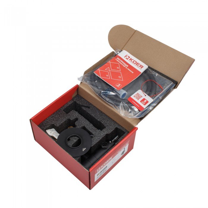 Смеситель для гигиенического душа Koer KB-24029-05 встроенный термостатический, цвет черный (KR5494