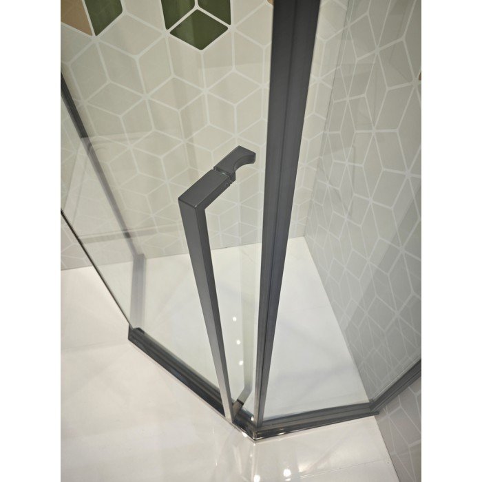 Душова кабіна без піддону Koer SR SC06-90x90x200-TR-07 прозоре скло Easy Clean 8мм, графіт (K