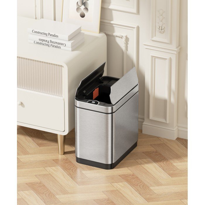 Відро для сміття сенсорне прямокутне Koer TC-020112-02 12 л колір нержавійка (KR5582)