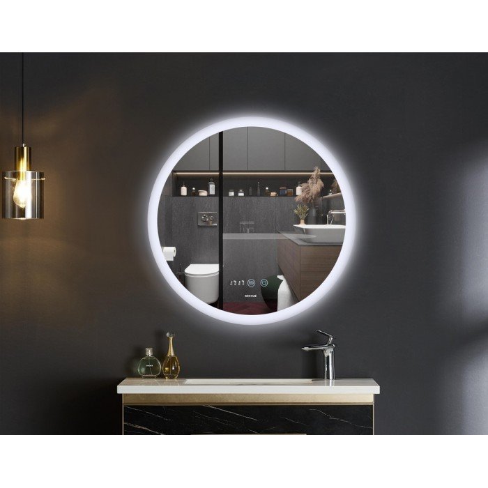 Зеркало Mixxus PLAIN MC10-60 с Led Touch, Anti-fog, димером, регулятором яркости, часами (MI6013)