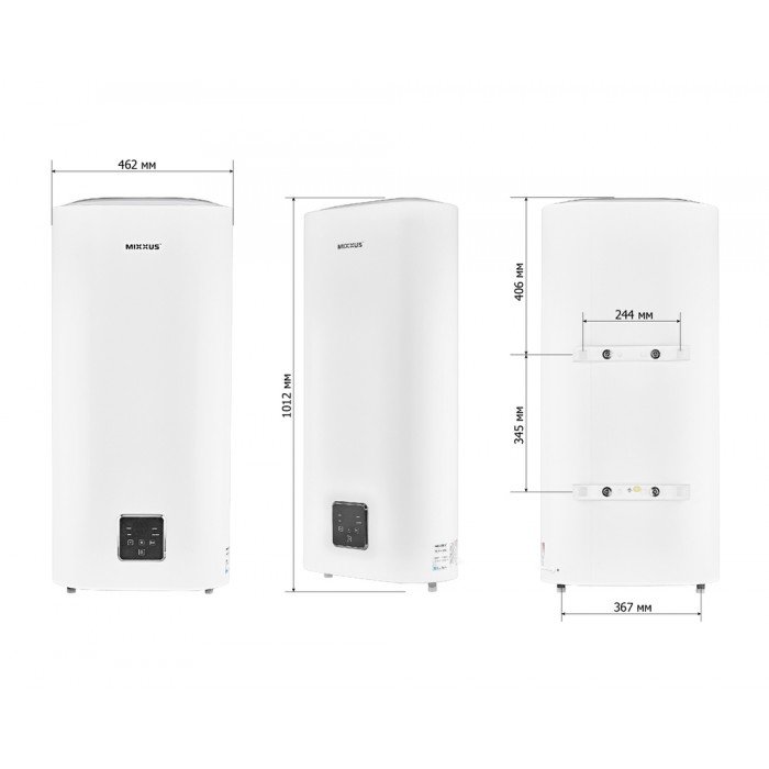 Водонагреватель "Плоский" MIXXUS EWH-10050 FLAT DRY накопительный 50 л, сухой тен 2 kW (WH0597)