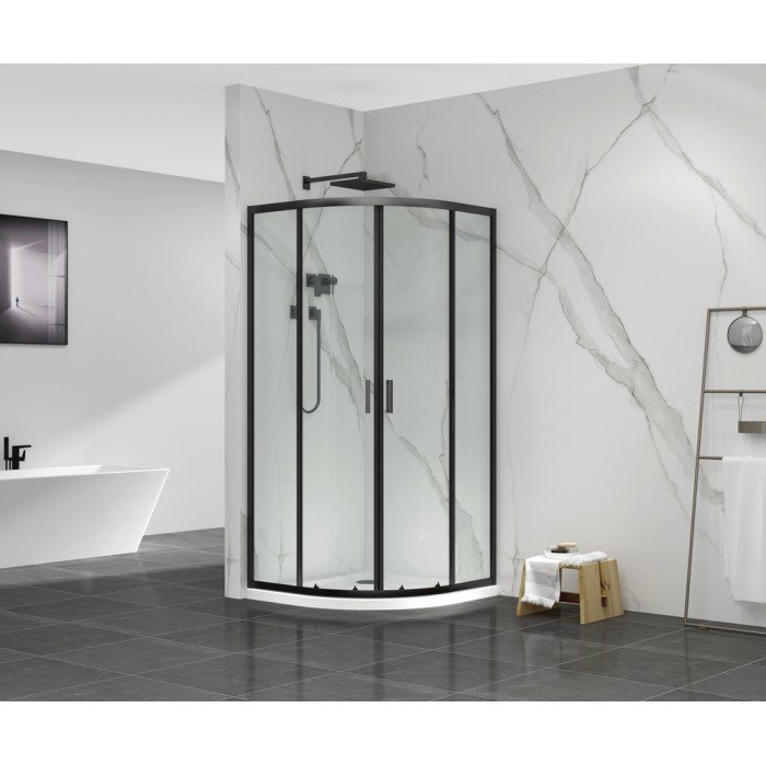 Душевая кабина без поддона Mixxus Premium DIVERSE SC01-90x90x195-TR Black прозрачное стекло 5мм (MI