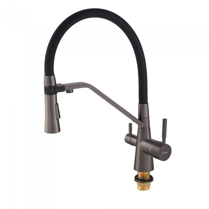 Смеситель для кухни Mixxus Premium Magnet 021 GRAPHITE REFL.BLACK (MI6975)