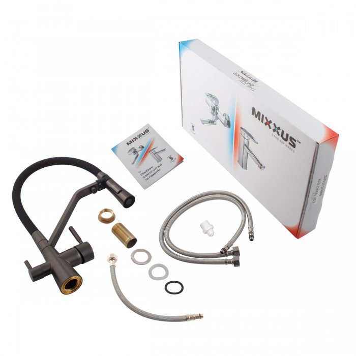 Смеситель для кухни Mixxus Premium Magnet 021 GRAPHITE REFL.BLACK (MI6975)