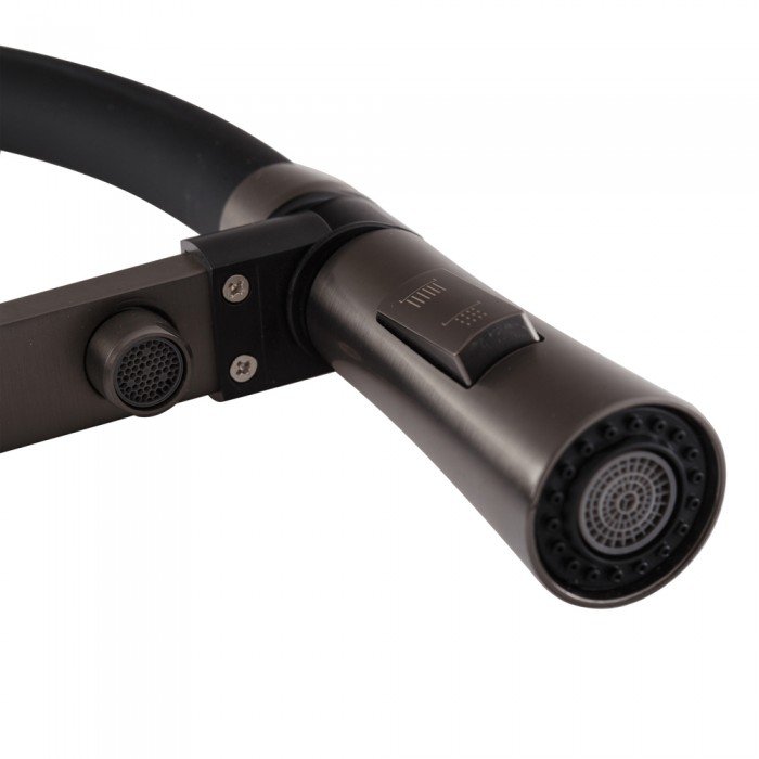 Смеситель для кухни Mixxus Premium Magnet 021 GRAPHITE REFL.BLACK (MI6975)