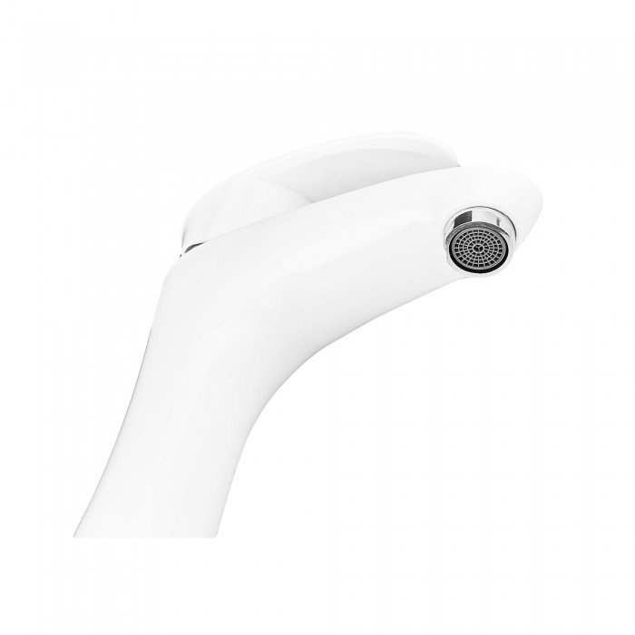 Змішувач для умивальника Plamix Cezar-001 HIGH SET White (з підведенням) (PM0663) Змішувач для умивальника Plamix Cezar-001 HIGH SET White (з підведенням) (PM0663)