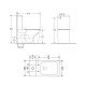Бачок для унитаза-компакта Mixxus Premium Quadro-0401-T1 Tank 610х365х825 со сливной арматурой (MI8 Бачок для унитаза-компакта Mixxus Premium Quadro-0401-T1 Tank 610х365х825 со сливной арматурой (MI8
