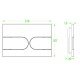 Панель змиву Koer KT-0604-05 240x160x10mm пластикова, кнопка закруглена (KR5324)