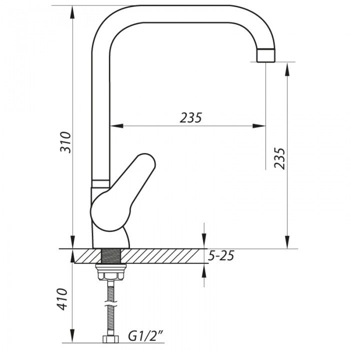 Смеситель для кухни Zerix SOP7 146 (ZX2653) Смеситель для кухни Zerix SOP7 146 (ZX2653)