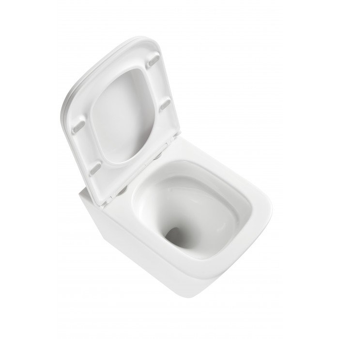 Унітаз підвісний Mixxus Premium Quadro-0301-T3 490x340x360mm, система змиву TORNADO 3.0 (MP6453)