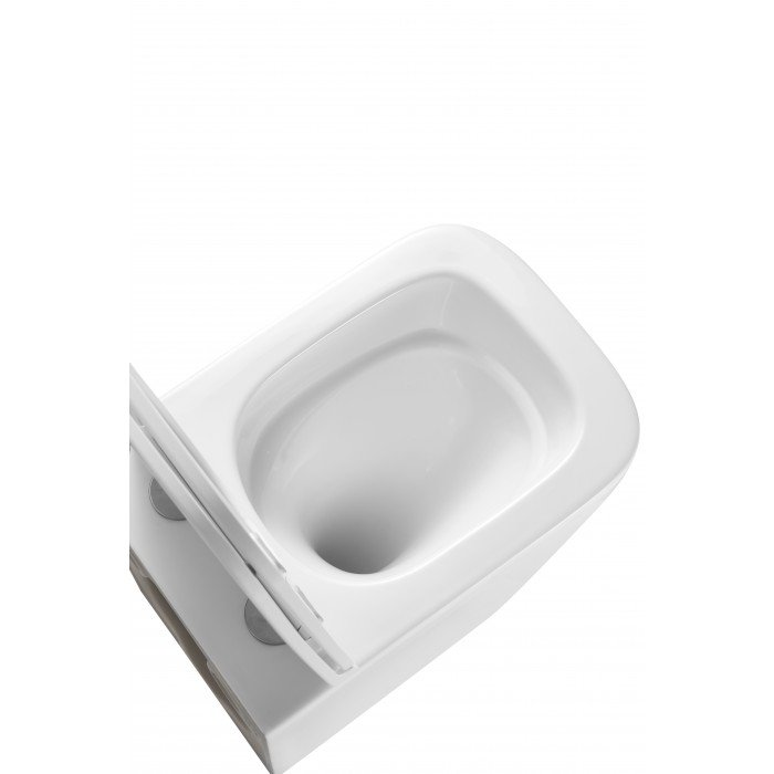 Унітаз підвісний Mixxus Premium Quadro-0301-T3 490x340x360mm, система змиву TORNADO 3.0 (MP6453)