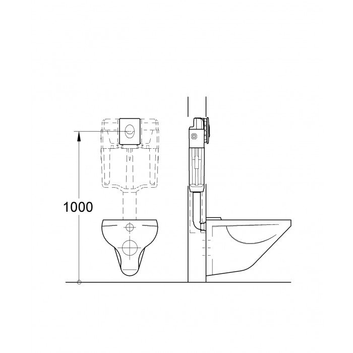 Панель смыва Grohe Skate Air для унитаза вертикальная (38505KF0)