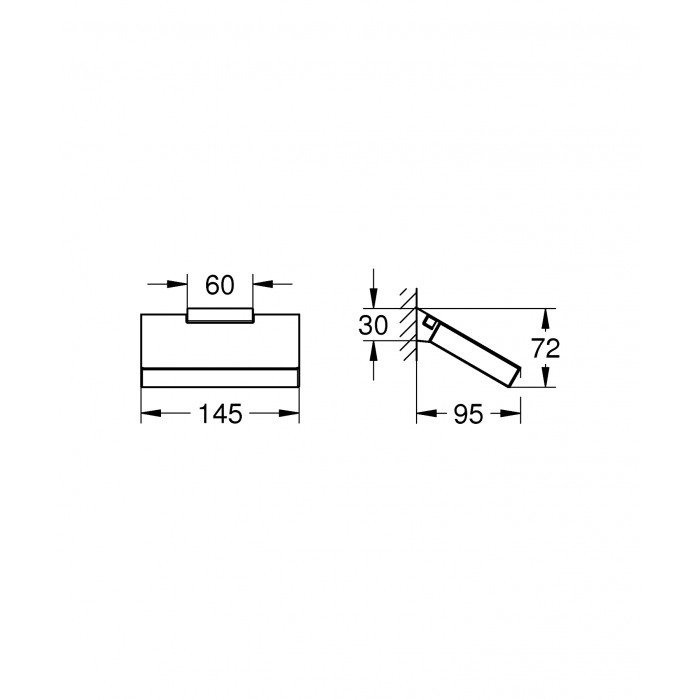 Держатель для туалетной бумаги Grohe Selection Cube (40781000)