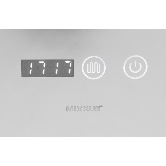 Зеркало Mixxus PLAIN MC02-60-CASE с Led Touch, Anti-fog, димером, регулятором яркости, часами (MI66