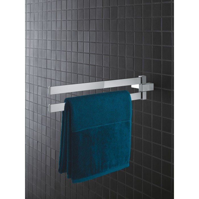 Двойной держатель для полотенец Grohe Selection Cube (40768000) Двойной держатель для полотенец Grohe Selection Cube (40768000)
