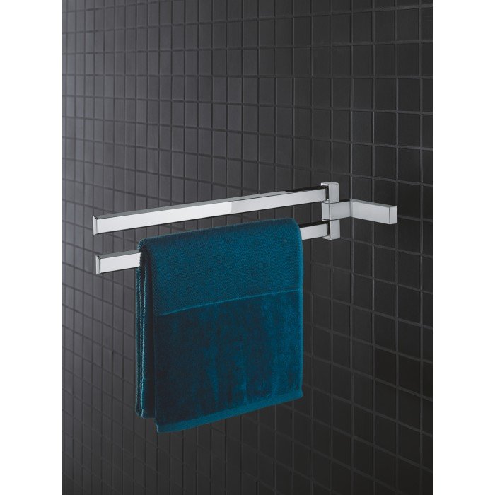 Двойной держатель для полотенец Grohe Selection Cube (40768000) Двойной держатель для полотенец Grohe Selection Cube (40768000)