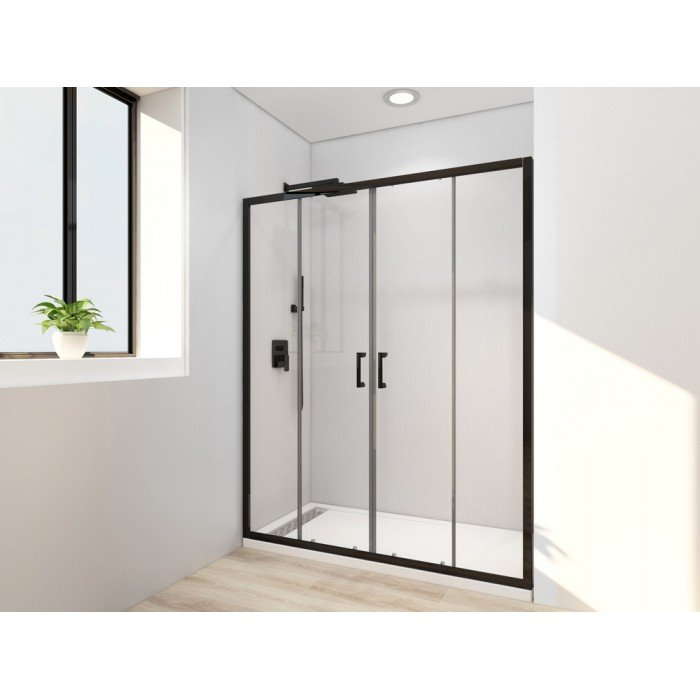 Дверь в нишу Mixxus Premium DIVERSE SD01-160x185-TR Black прозрачное стекло 5мм (MI6879) Дверь в нишу Mixxus Premium DIVERSE SD01-160x185-TR Black прозрачное стекло 5мм (MI6879)