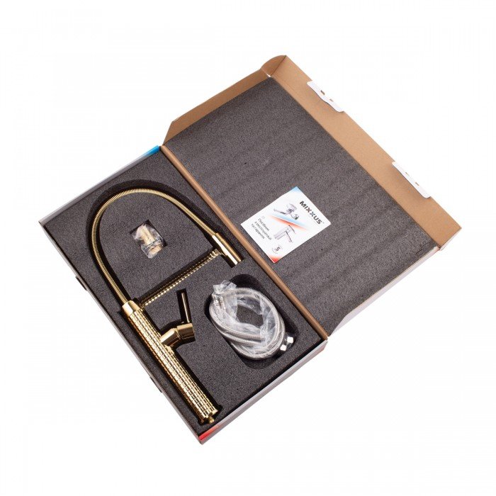 Змішувач для кухні Mixxus Premium Spark 017 GOLD (MI6972) Змішувач для кухні Mixxus Premium Spark 017 GOLD (MI6972)