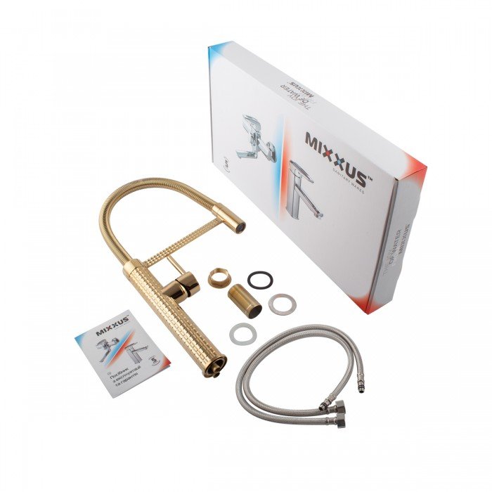 Змішувач для кухні Mixxus Premium Spark 017 GOLD (MI6972) Змішувач для кухні Mixxus Premium Spark 017 GOLD (MI6972)