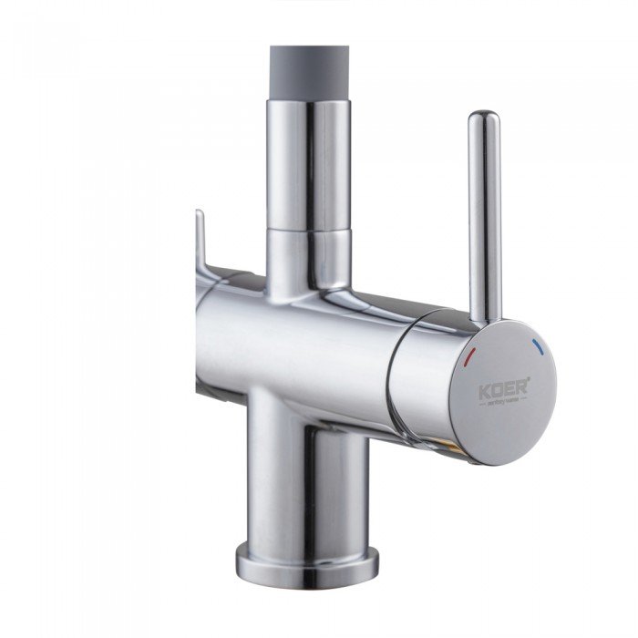 Кухонний змішувач з силік. виливом і вих. для питної води KOER KB-72002-01 (KR3383) Кухонний змішувач з силік. виливом і вих. для питної води KOER KB-72002-01 (KR3383)