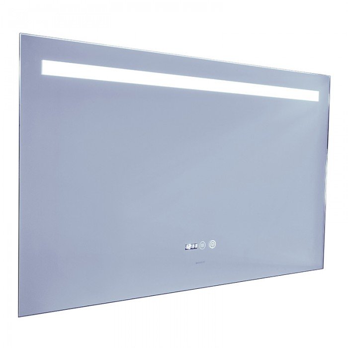 Зеркало Mixxus STRONG MR05-100x60 с Led Touch, Anti-fog, димером, регулятором яркости, часами (MI60