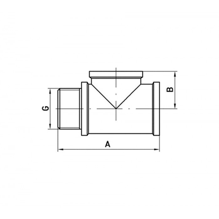 Тройник Koer KF.T06FMF.WN 1/2'' ВНВ (без никеля) (KR3029) Тройник Koer KF.T06FMF.WN 1/2'' ВНВ (без никеля) (KR3029)