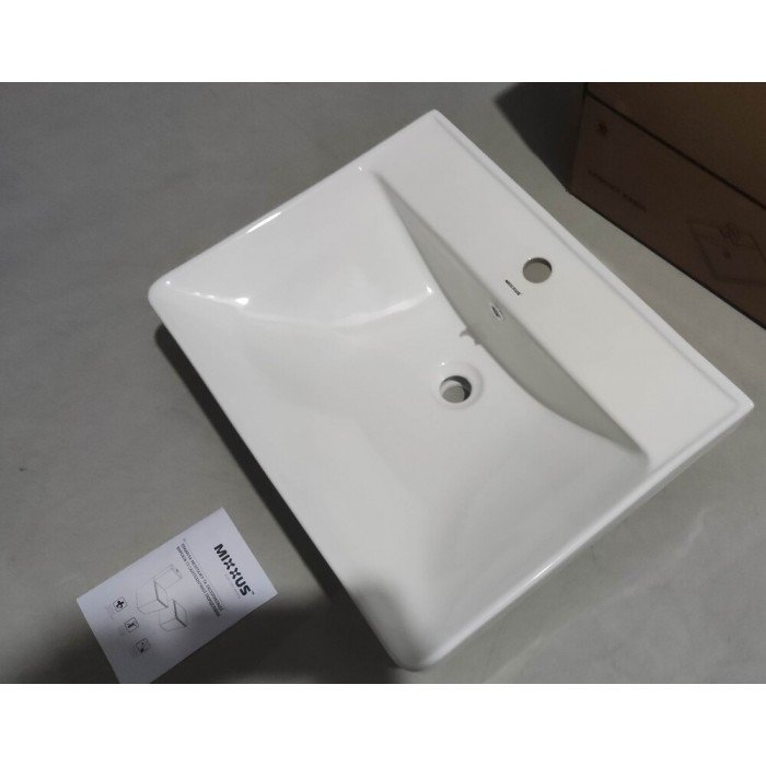 Раковина мебельная MIXXUS PREMIUM STYLE-1501 600х480х190mm с отверстием под смеситель и переливом ( Раковина мебельная MIXXUS PREMIUM STYLE-1501 600х480х190mm с отверстием под смеситель и переливом (