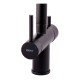 Смеситель кухонный на две воды Zerix LUX-024 Black с выдвижной лейкой (нерж. сталь) (ZX5556)