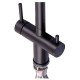Смеситель кухонный на две воды Zerix LUX-024 Black с выдвижной лейкой (нерж. сталь) (ZX5556)